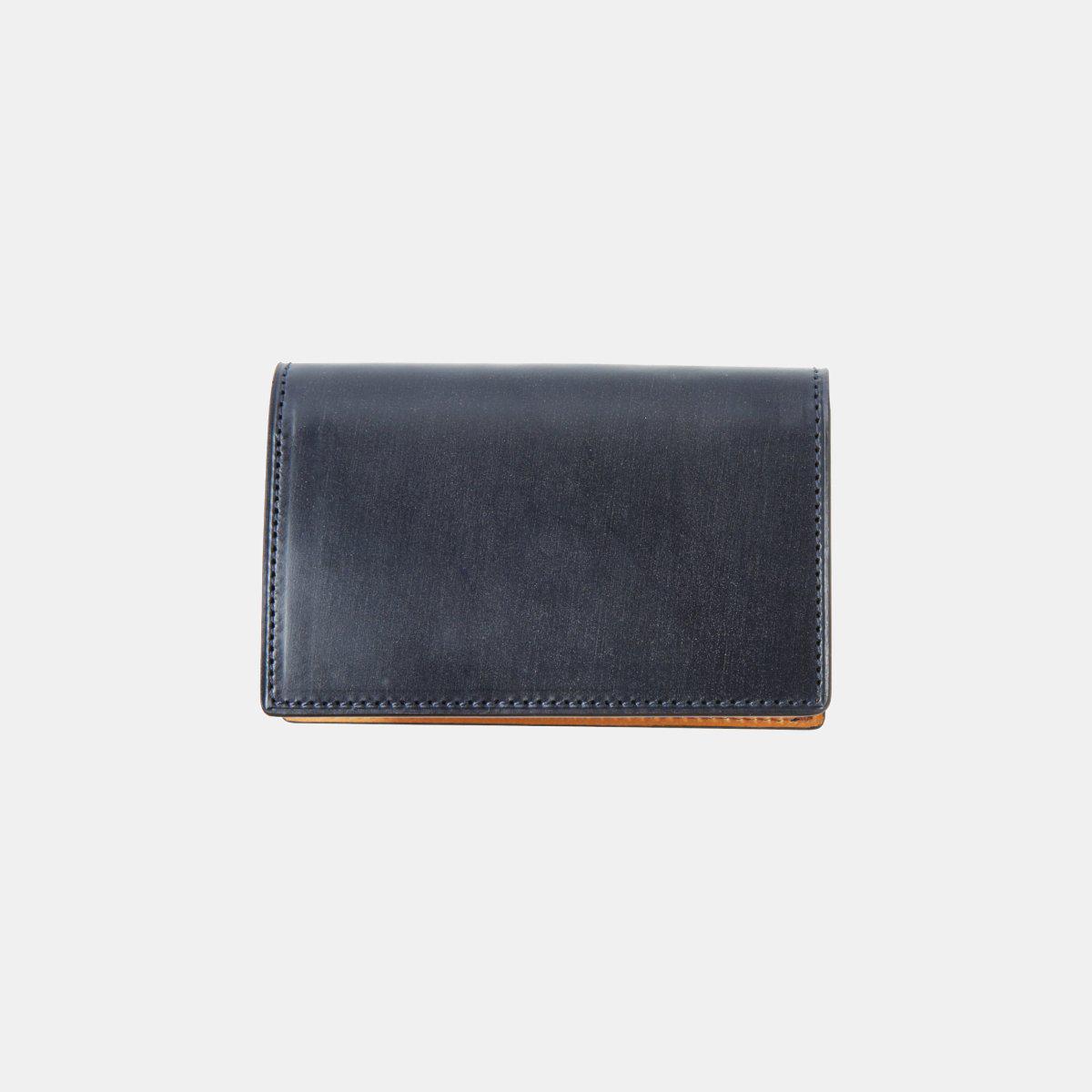 Bridle Leather ブライドルレザー 薄型名刺入れ -ネイビー/紺