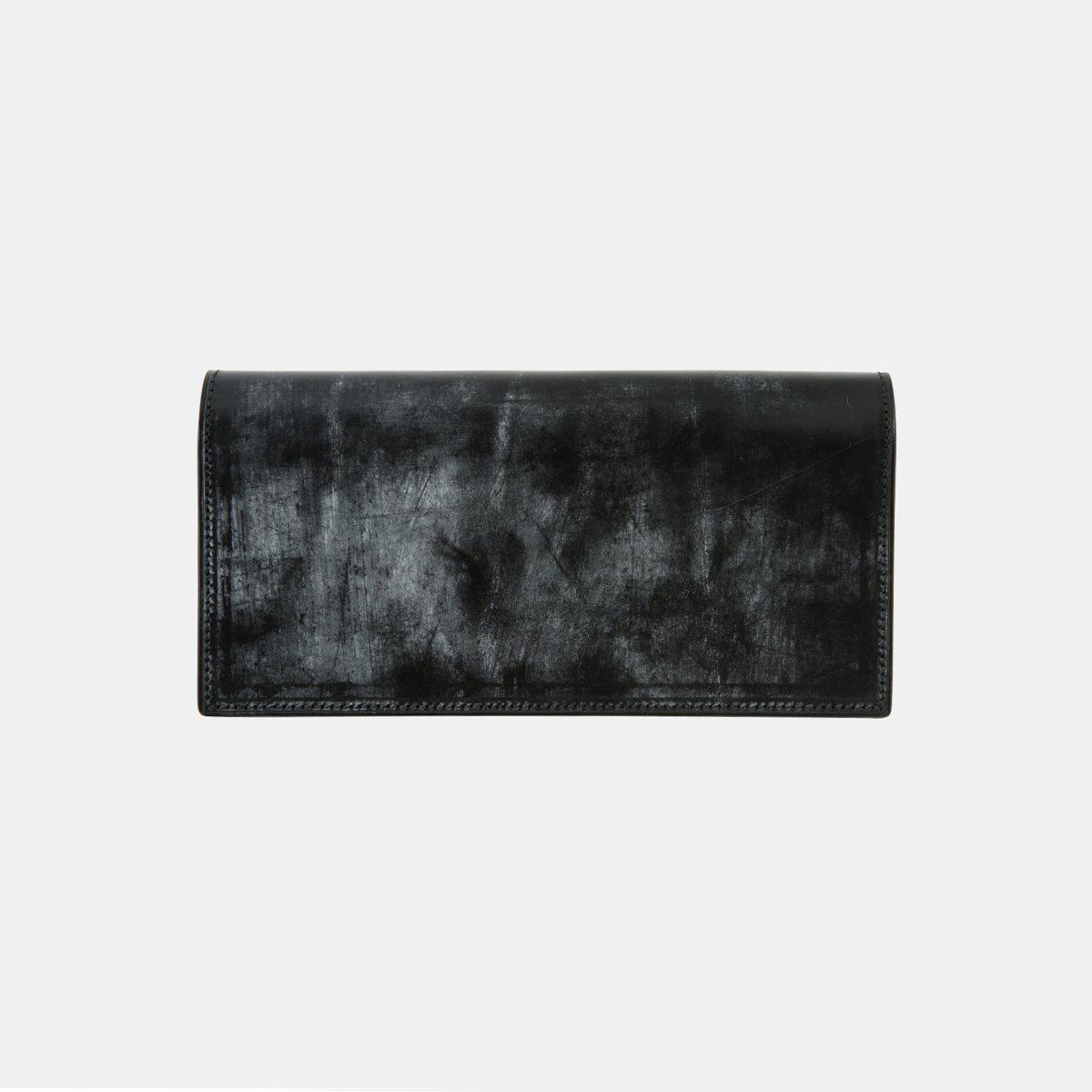  Bridle Leather ブライドルレザー 長札入れ/長財布（小銭入れ付き） -黒/ブラック 