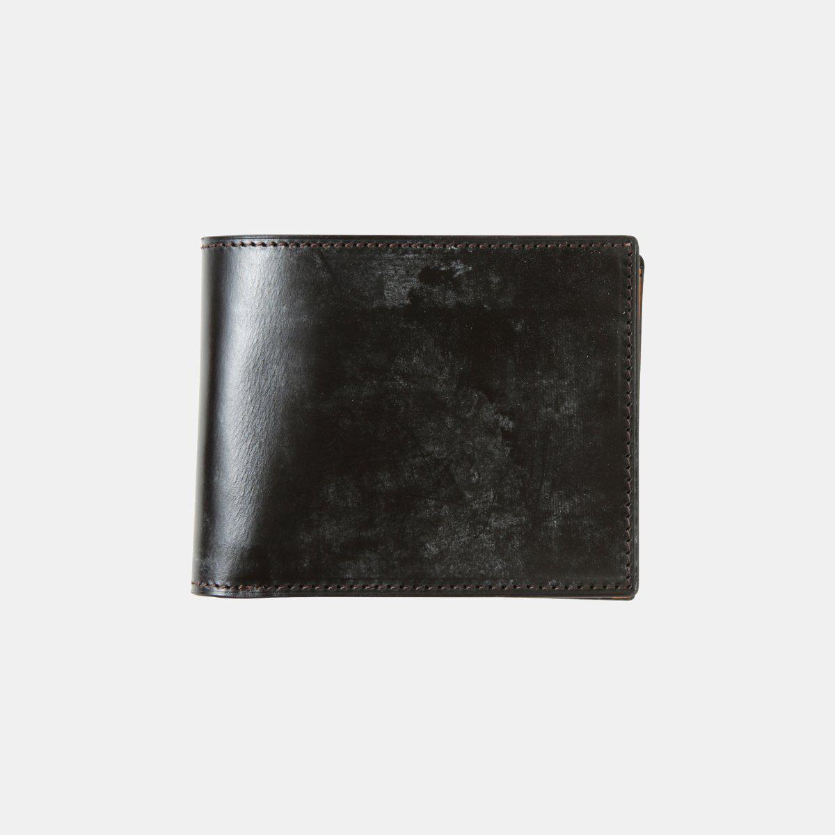 Bridle Leather ブライドルレザー 二つ折り財布 - ダークブラウン/茶